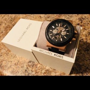 NWOT Men Rose Gold Michael Kors Watch